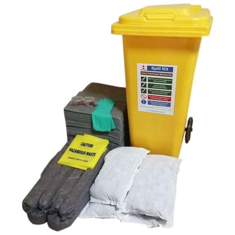 BNR Sorb 30 Gallon Non Woven Grey & Yellow Universal Chemical Spill Kit