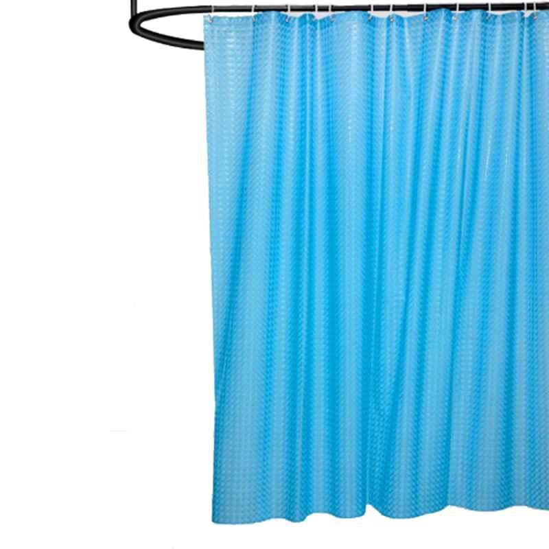 Rubik 180x180cm PEVA Ocean Blue Shower Curtain 3D Effect Cat Eye