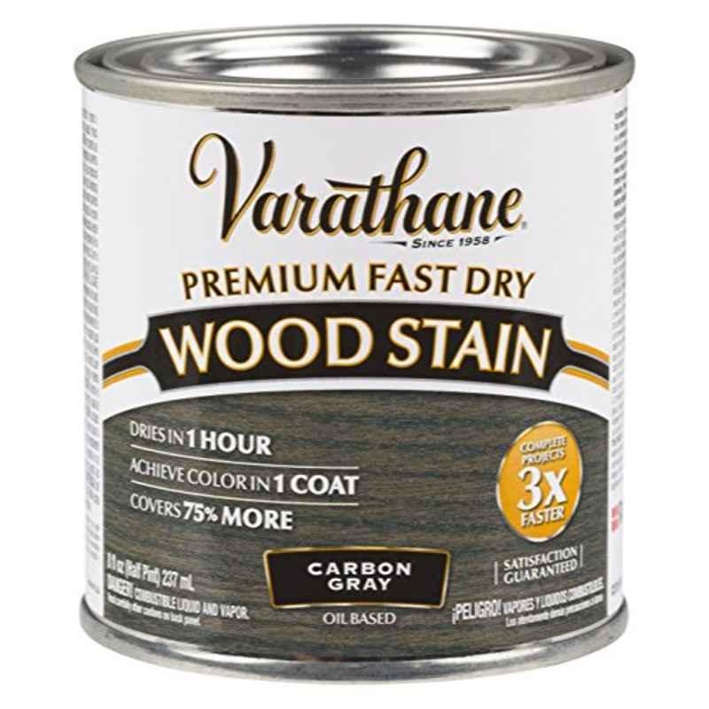 Varathane 8 Fl.oz Carbon Gray Premium Fast Dry Wood Stain, 307416