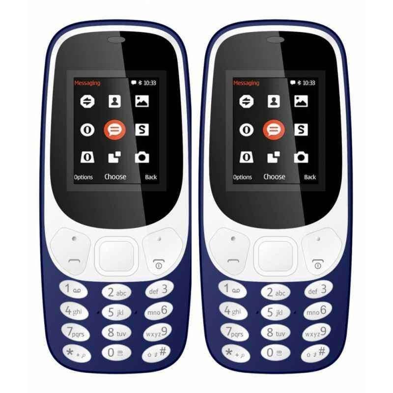 I Kall K3310 Dark Blue Feature Phone (Pack of 2)