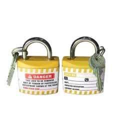 Lukko Safety 5mm ABS Yellow Regular Shackle Safety Lockout Padlockwith 3 keys, LS-LC43