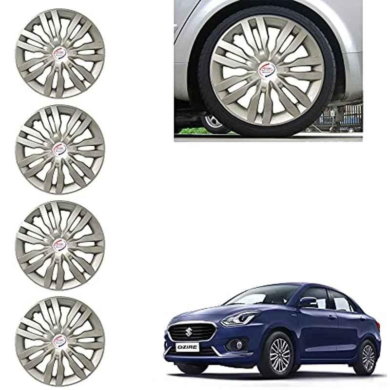 Auto Pearl 4 Pcs 14 inch ABS Silver Wheel Cover Set for Maruti Suzuki Swift Dzire 2017
