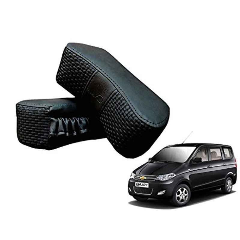 Kozdiko 2 Pcs Memory Foam Black Luxurious Neck Rest Set for Chevrolet Enjoy, koz_20191