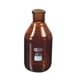 Glassco 2000ml Boro 3.3 Glass Amber & White Printing Tooled Neck Bottle, 282.279.08 (Pack of 5)