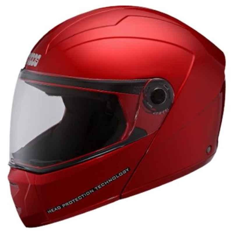 Studds Ninja Cherry Red Elite Super Flip-Up Helmet, Size: (XL, 600 mm)