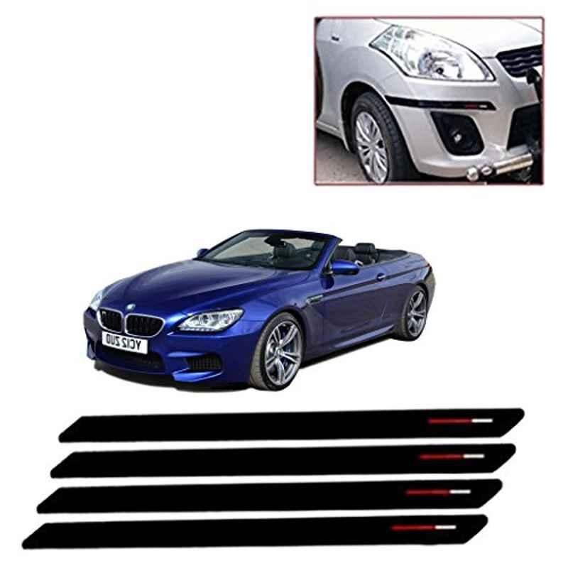 Kozdiko 4 Pcs Black & Red Bumper Protector Set for BMW 6 Series