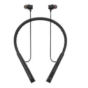 Hitage Grand Black Wireless Bluetooth Neckband Earphone with 40hr Music Time, NBT-2319