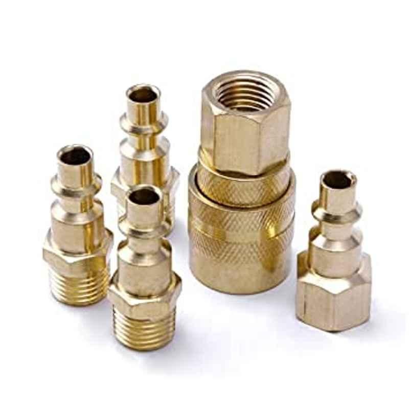 Abbasali 5 Pcs Brass Quick Coupler Set