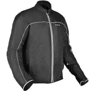 AllExtreme AVIANT Mesh Fabric Black Air Bike Riding Jacket with Armour Protector Elbows & Shoulders, Size: M