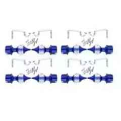 Ojass 10x4cm Stainless Steel Blue Solid Crystal Diamond Curtain Bracket with Support Clamp, SCB08SBLUE (Pack of 8)