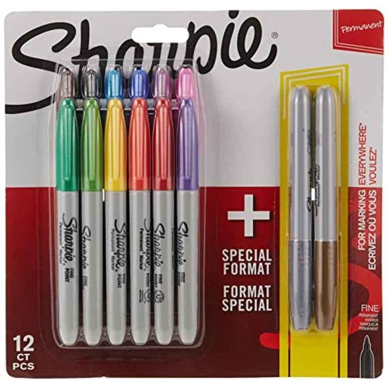 Sharpie 14Pcs Metallic Colour Fine Point Permanent Marker, 2061126
