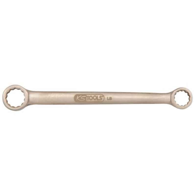 KS Tools Bronze Plus 11/16x3/4 inch Aluminium Straight Double Ring Ended Spanner, 963.7521