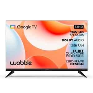 Wobble UD Series 32 inch 1366x768p Black HD Ready Smart LED Google TV, WB32GTAW9216HDFL