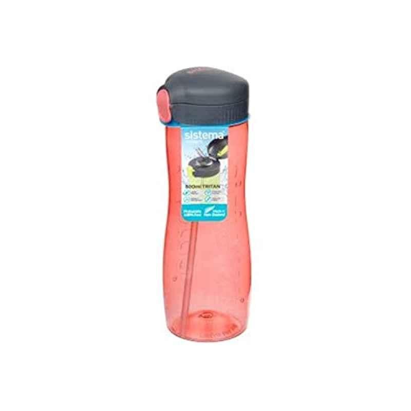 Sistema 800ml Plastic Pink Tritan Quick Flip Bottle