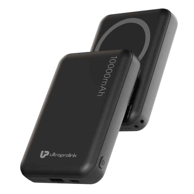 Ultraprolink Juice-Up Mag 6 10000mAh 22.5W Black Magnetic Mag-Safe Power Bank with Type C Port & PD-PPS Support, UM1120BLK