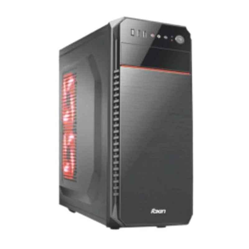 Foxin 3S-GLOW Aesthetic Black Mid Tower PC Cabinet with SMPS