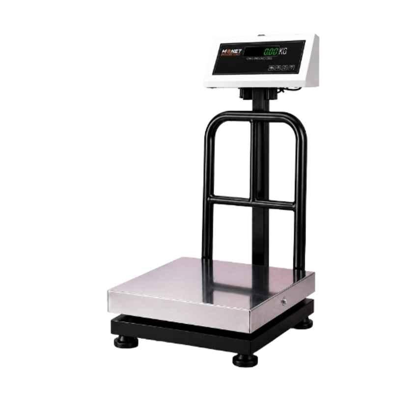 Monet 16x16 inch 300kg Stainless Steel Platform Weighing Scale with Dual Display & 2 Days Battery Backup