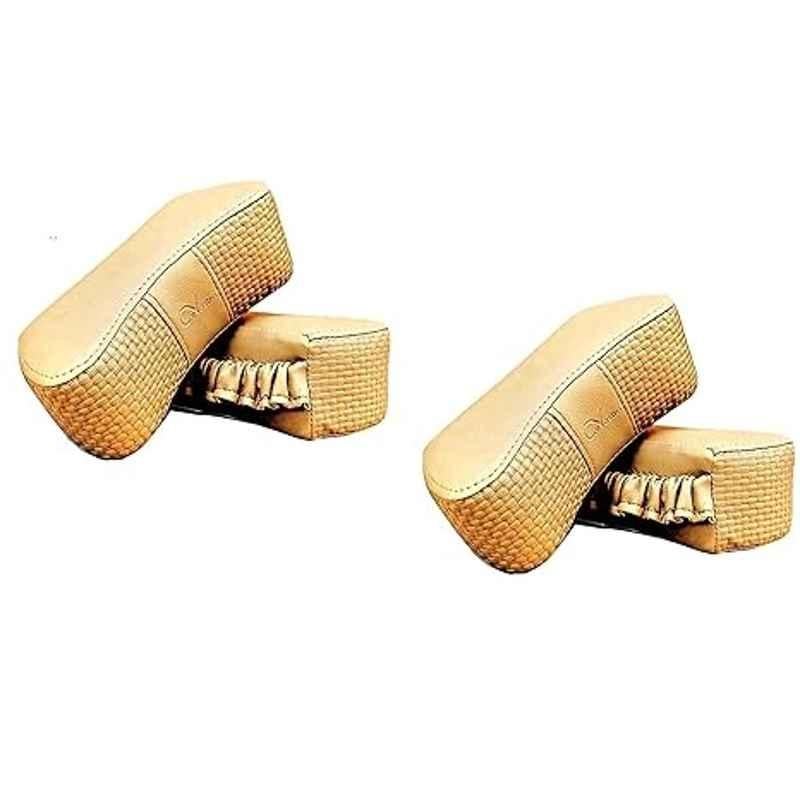 Kozdiko 4 Pcs Beige Neck Rest Cushion Pillow Set for All Cars