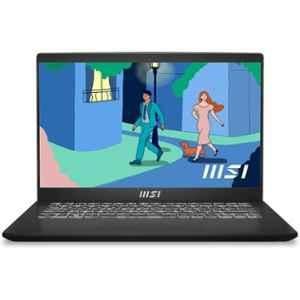 MSI C12M-459 Modern 14 Classic Black Thin & Light Laptop with Intel Core i7 12th Gen 1255U 16GB/512GB SSD/Windows 11 Home & 14 inch Display, 9S7-14J112-437