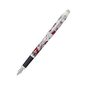 Cross Botanica Black Ink Red Hummingbird Vine Fountain Pen with 2 Pcs Black Pen Cartridges & Converter Set, AT0646-3MS