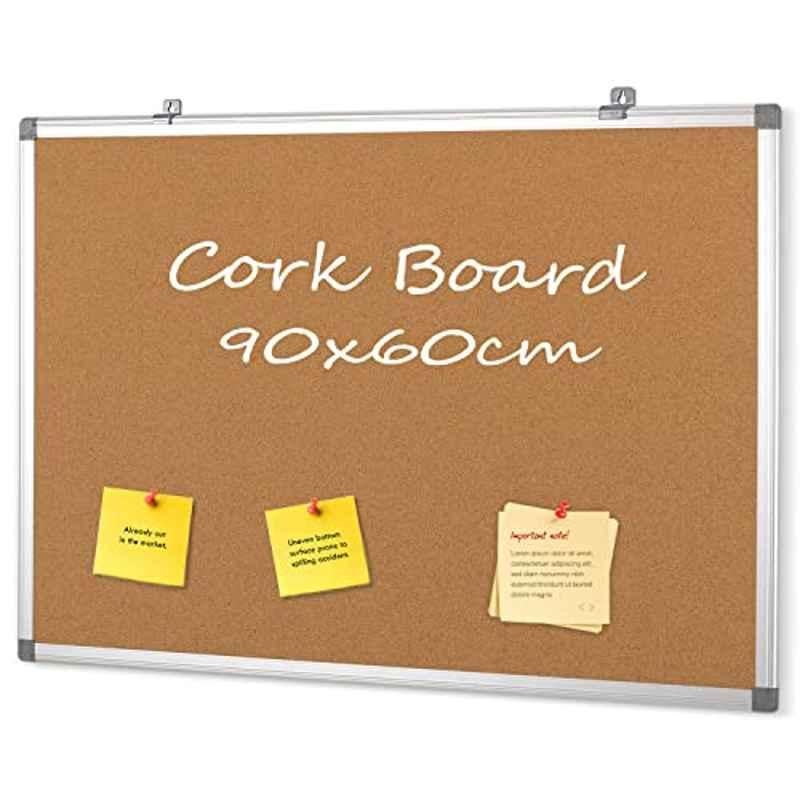 90x60cm Cork Aluminium Frame Bulletin Board