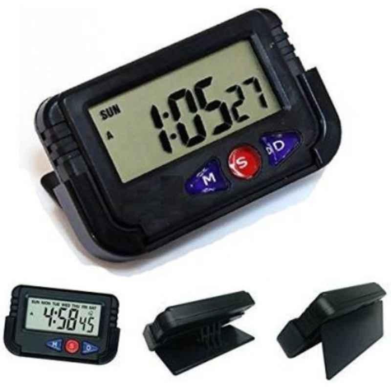 Olmeo 6100A-20 Plastic Black Digital Clock with Flexible Stand