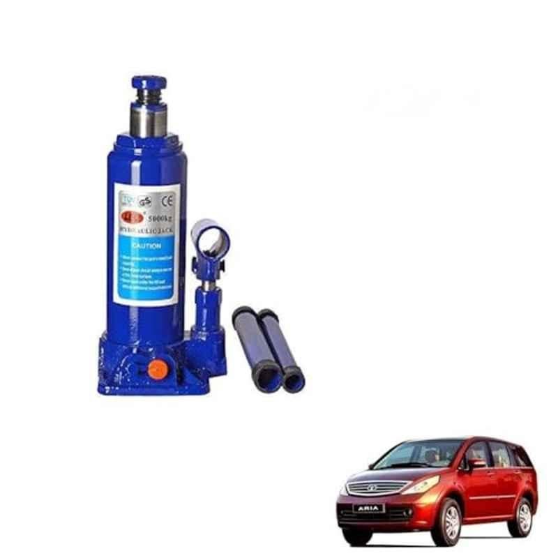 Kozdiko 5 Ton Iron Blue Hydraulic Bottle Jack with Two Rods for Tata Aria