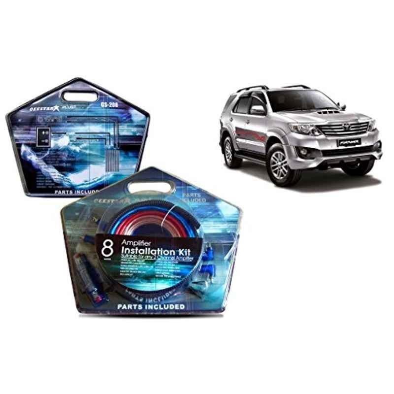 Auto Pearl Geestar Plus 8 Guage 2 Channel Amplifier Full Installation Kit for Toyota Fortuner, GS-208