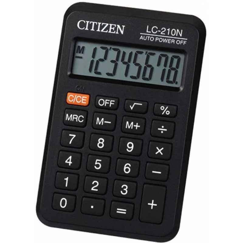 Citizen LC-210N 8 Digit Basic Calculator, (Pack Of 10)