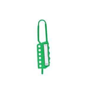 Lukko Safety 6 Holes PPCP Green Non Conductive Safety Lockout Hasp, Jaw Size: 25-83 mm, LS-H70