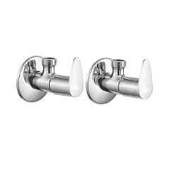Fastgear Fusion Stainless Steel Silver Chrome Finish Angle Valve, FG1083 (Pack of 2)
