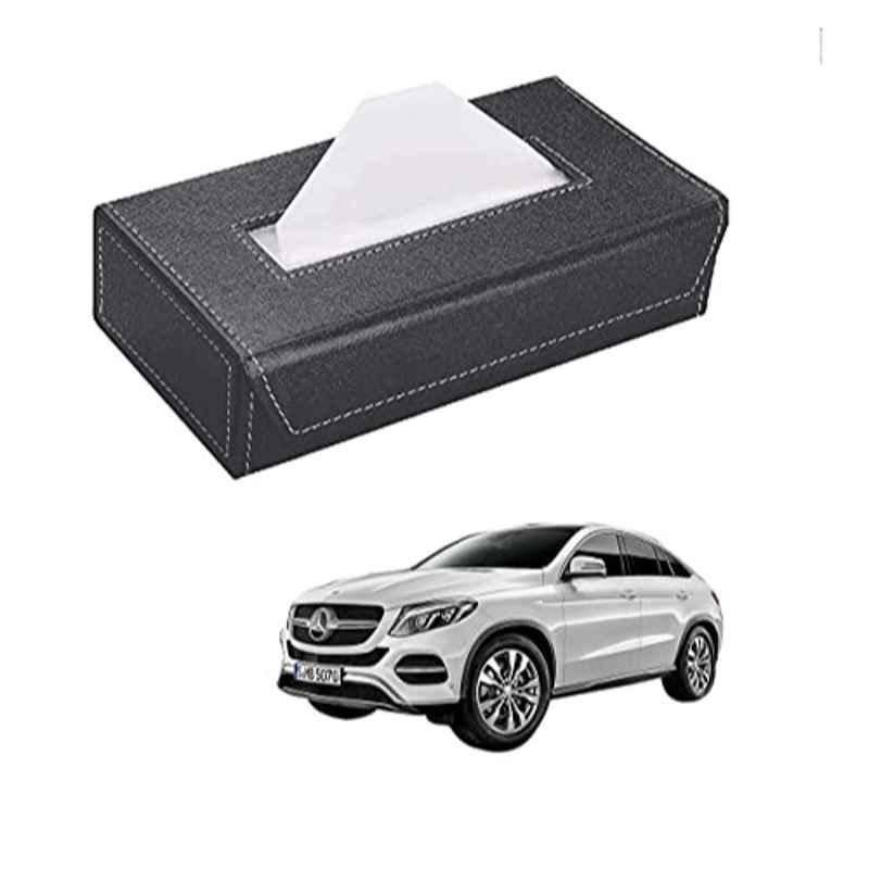Kozdiko 100 Pulls PU Leather Grey Car Tissue Paper Box with 200 Sheets for Mercedes Benz GE-Class
