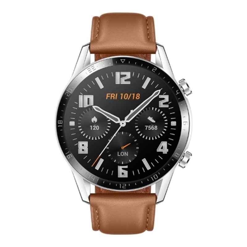 Huawei Watch GT2 Classic 1.39 inch Pebble Brown Smart Watch, HUW-GT2-LATONA-BRN