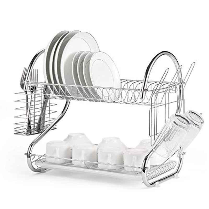 Buy Rubik Stainless Steel Silver 3 Tier Dish Drainer Rack RDR3LWGL 1Online at Best Price in UAE