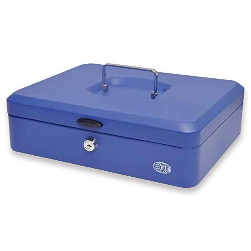 FIS 30x24x9cm Alloy Steel Blue Cash Box, FSCPTS0X10B