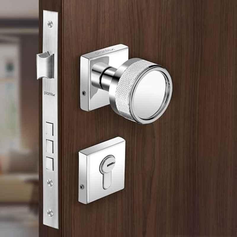 Plantex Triple Security Door Lock for Home/Main Door Lock Set with 3 Years of Warranty by plantex/Mortise Lock for Door with Brass Lock Body & Cylinder Satin