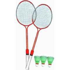 STYRKR Iron Orange Badminton Racquet Kit with 3 Shuttle Fn Badminton Kit