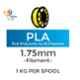 3Idea 1.75mm PLA Yellow Filament for 3D Printing, 3IDEA-PLA-YLW