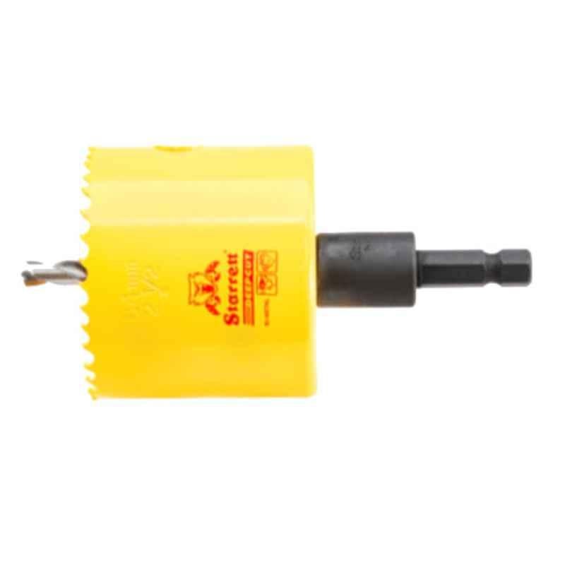 Starrett Deep Cut 64mm Yellow Bi Metal Hole Saw with Arbor, ADCH0212