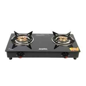 Suryaviva Photon 2 Burner Cast Iron Toughened Glass Top Gas Stove with Hose Pipe & Lighter, SVPLH02