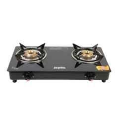 Suryaviva Photon 2 Burner Cast Iron Toughened Glass Top Gas Stove with Hose Pipe & Lighter, SVPLH02