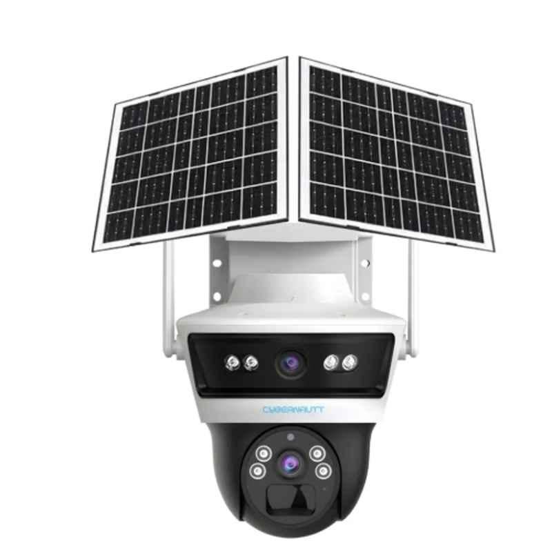 Cybernautt X20B 4MP+4MP 4G SIM Based Wireless Outdoor CCTV Dual Solar Camera with Colour Night Vision Motion Detection 2-Way Audio Weatherproof & Supports 256GB