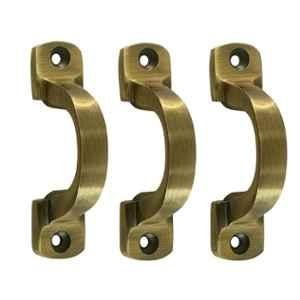 Mix & Match Victorian 3 inch Cast Iron Brass Antique Finish Cabinet Pull Handle for Wardrobe, Cupboard & Window (Pack of 3)