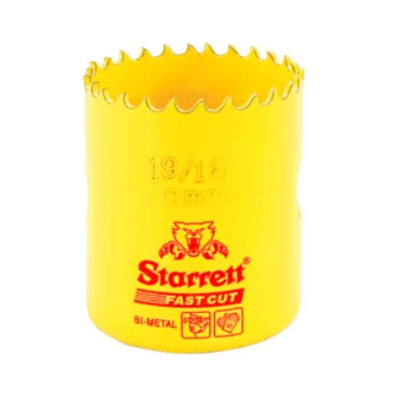 Starrett Fast Cut 40mm Yellow Bi Metal Hole Saw, FCH0196-G