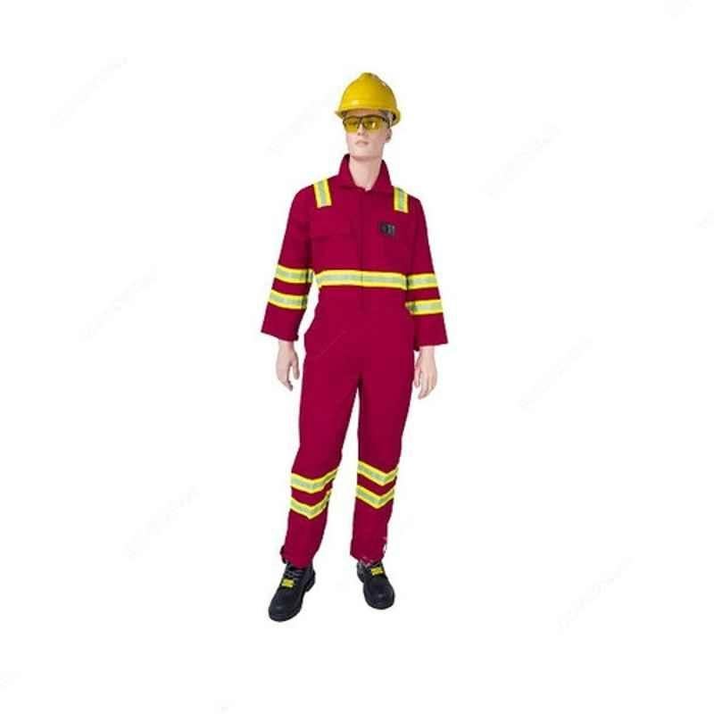 Empiral E310053101 Cotton Red Safety Coverall, Size: L