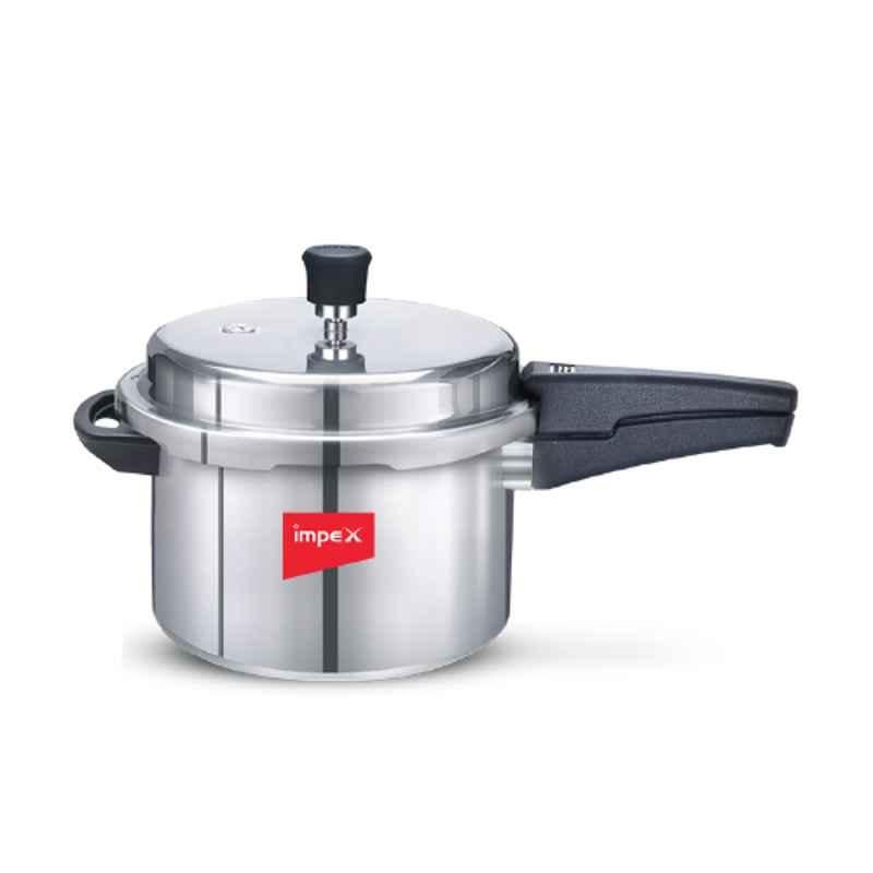 Impex 7L Aluminium Silver Pressure Cooker with Gasket Release System, IPC 701
