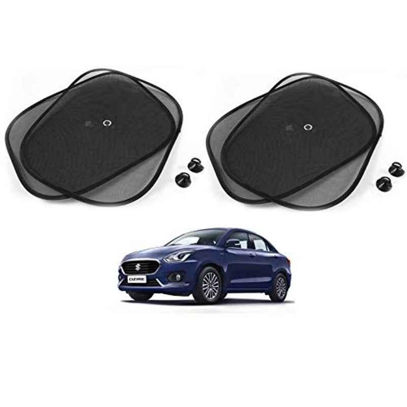 Kozdiko 4 Pcs Black Chipokoo Car Window Sunshade Curtain Set for Maruti Suzuki Swift Dzire 2017, koz_78945