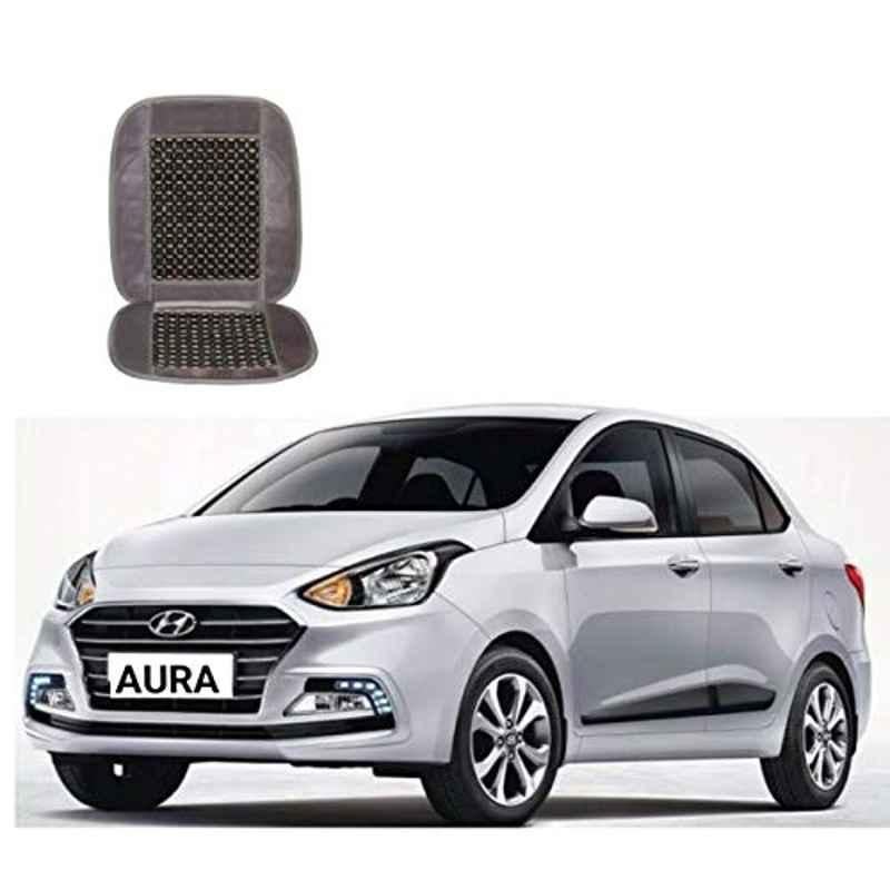 Kozdiko Wooden Beads Car Seat Cushion with Velvet Border for Hyundai Aura