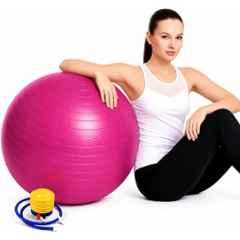Shopeleven 150kg 75cm PVC Pink Exercise Gym Ball with Pump