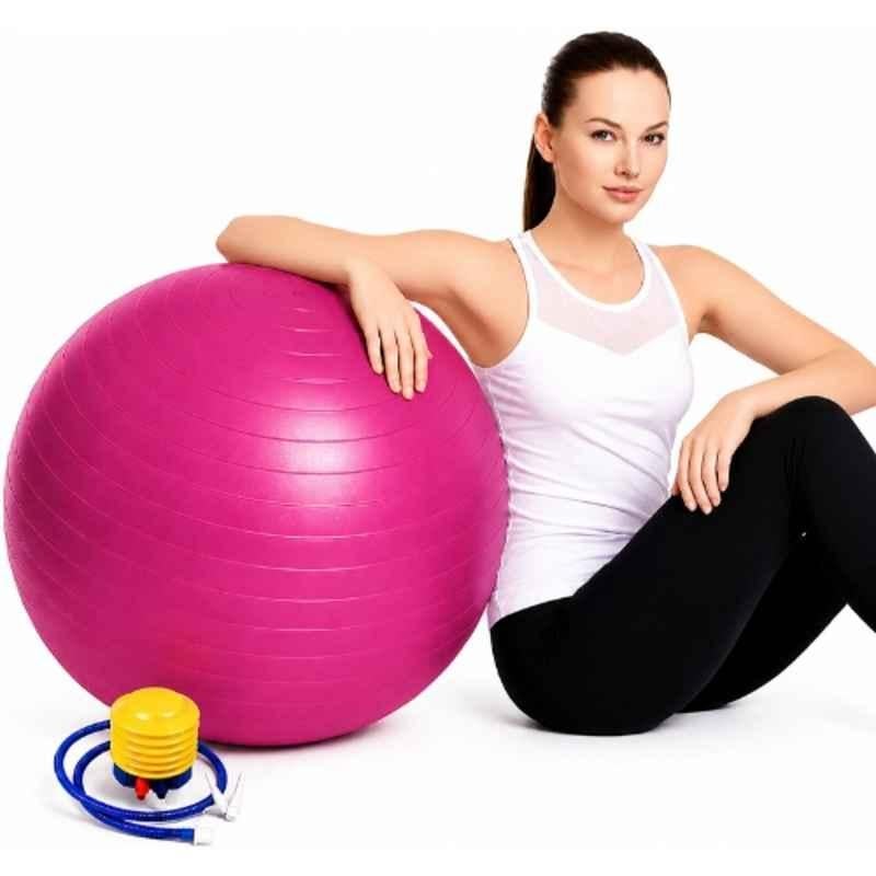 Shopeleven 150kg 75cm PVC Pink Exercise Gym Ball with Pump